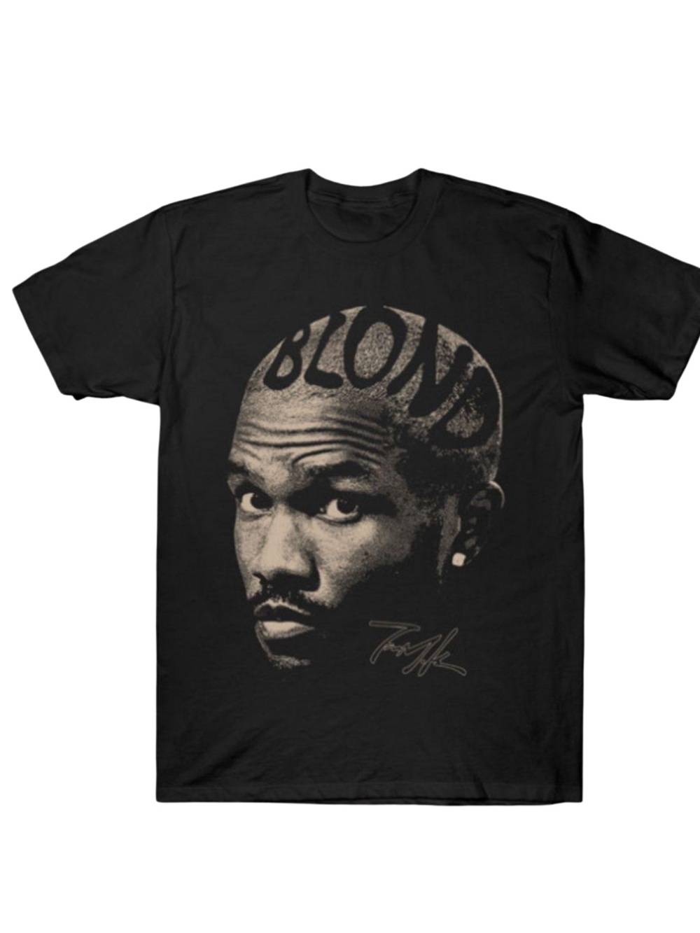 Gildan Black Graphic Tee with Blonde Head Portrait